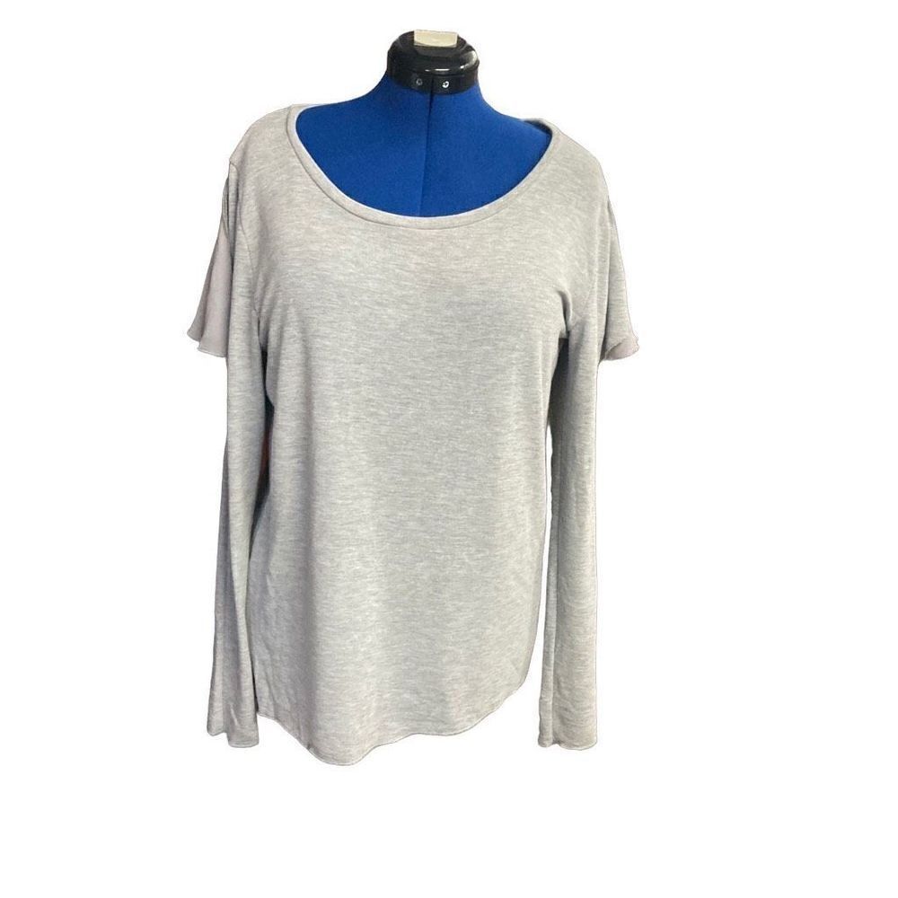 UMGEE Women’s Gray‎ Cold Shoulder Top Long Sleeve Size Medium